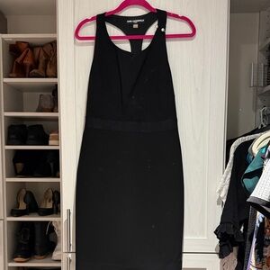 Karl Lagerfeld Elegant Black T- Back Dress
